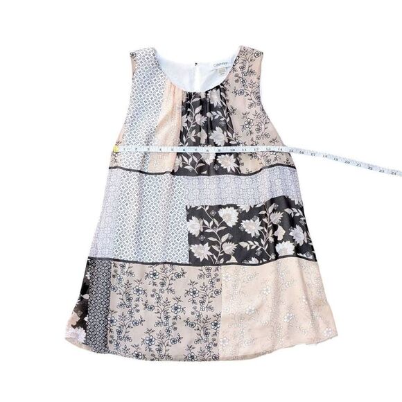 NWOT Calvin Klein Suit Separates sleeveless flowy blouse floral patchwork - Picture 5 of 13
